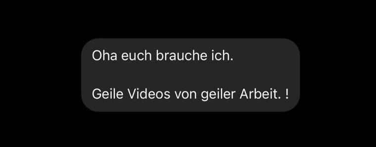 Nachricht zu einer Videoproduktion